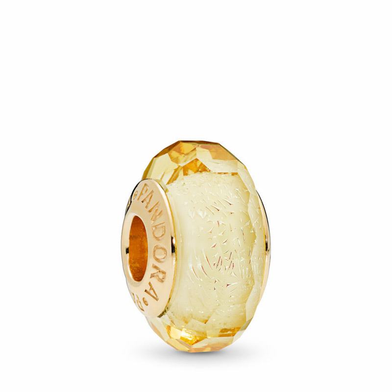 Talismane Pandora Golden Faceted Murano Glass Aur/Aurii (INvm0B6Z)